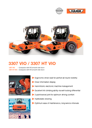 Rouleaux monocylindres Hamm 3307 VIO