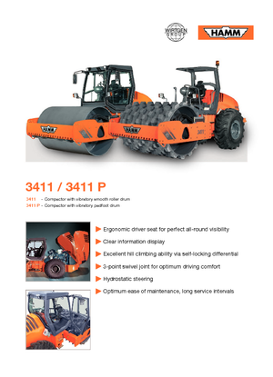 Rouleaux monocylindres Hamm 3411 V