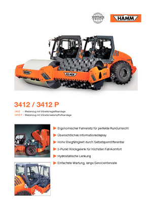Rouleaux monocylindres Hamm 3412 P