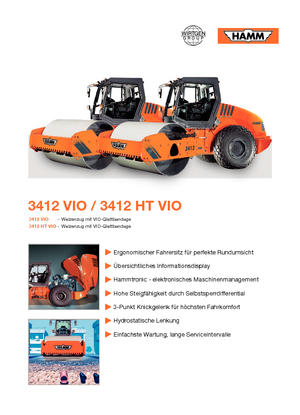 Rouleaux monocylindres Hamm 3412 VIO