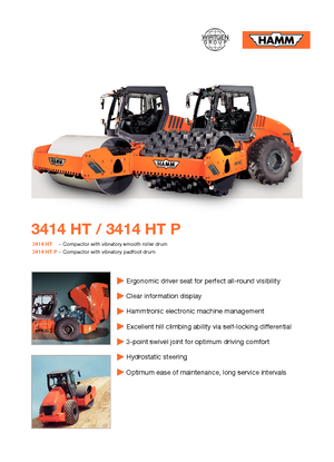 Rouleaux monocylindres Hamm 3414 HT-V