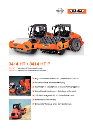 Rouleaux monocylindres Hamm 3414 HT-V