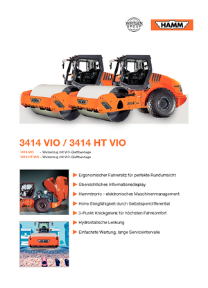 Rouleaux monocylindres Hamm 3414 HT-VIO