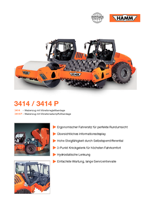 Rouleaux monocylindres Hamm 3414 P