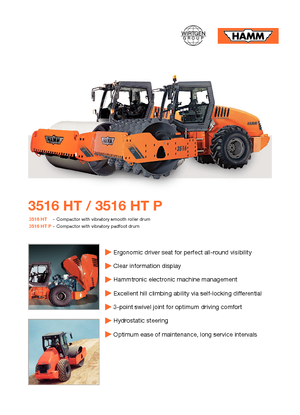Rouleaux monocylindres Hamm 3516 HT-P