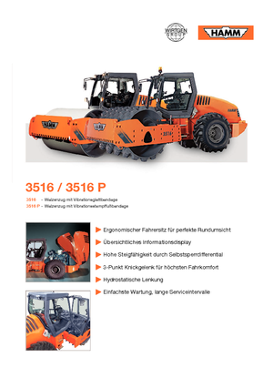 Rouleaux monocylindres Hamm 3516 P