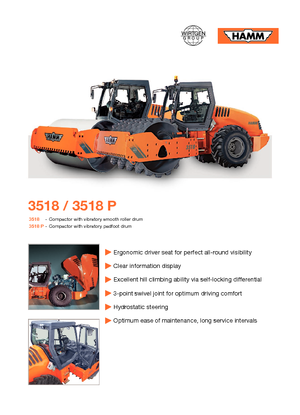 Rouleaux monocylindres Hamm 3518 V