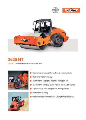 Rouleaux monocylindres Hamm 3625 HT