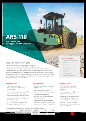 Rouleaux monocylindres Ammann ARS 110
