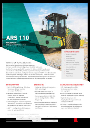 Rouleaux monocylindres Ammann ARS 110 PD