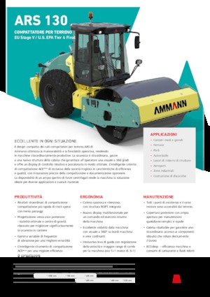 Rouleaux monocylindres Ammann ARS 130