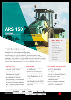Rouleaux monocylindres Ammann ARS 150 PD