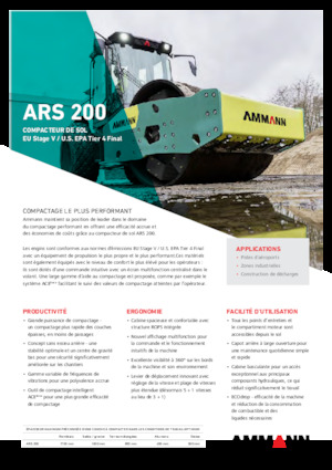 Rouleaux monocylindres Ammann ARS 200