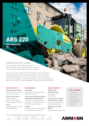 Rouleaux monocylindres Ammann ARS 220