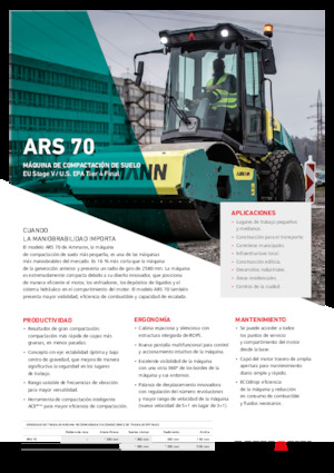 Rouleaux monocylindres Ammann ARS 70 PD