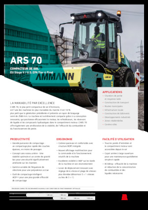 Rouleaux monocylindres Ammann ARS 70 PD
