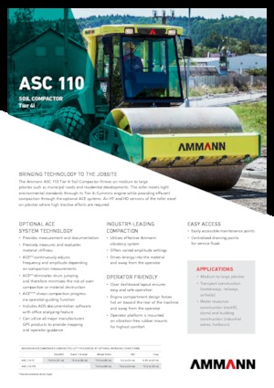 Rouleaux monocylindres Ammann ASC 110 D