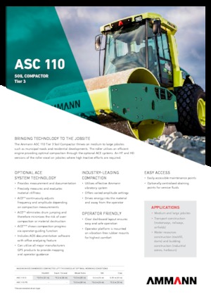 Rouleaux monocylindres Ammann ASC 110 HDPD