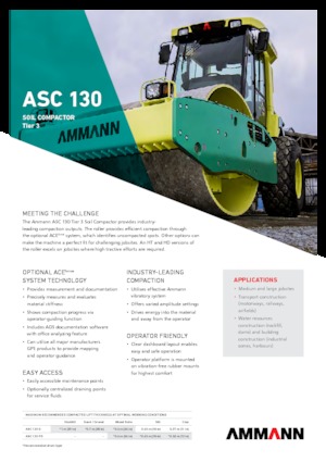 Rouleaux monocylindres Ammann ASC 130 D