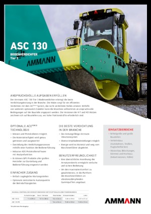 Rouleaux monocylindres Ammann ASC 130 HDPD