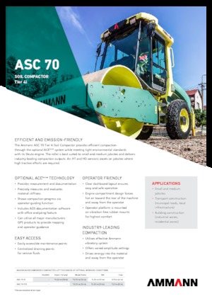 Rouleaux monocylindres Ammann ASC 70 D