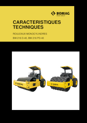 Rouleaux monocylindres Bomag BW 216 PD-40