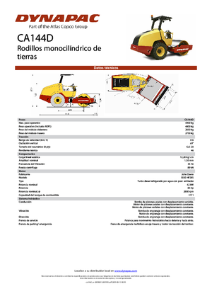 Rouleaux monocylindres Dynapac CA 144 D