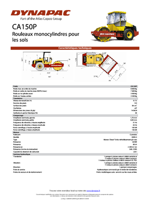 Rouleaux monocylindres Dynapac CA 150 P