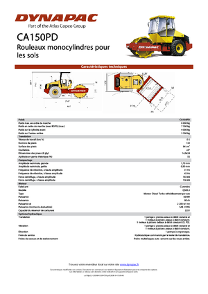 Rouleaux monocylindres Dynapac CA 150 PD