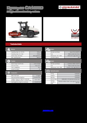 Rouleaux monocylindres Dynapac CA 1500 D