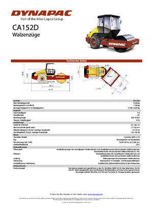 Rouleaux monocylindres Dynapac CA 152 D