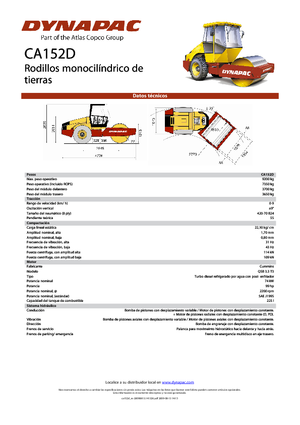 Rouleaux monocylindres Dynapac CA 152 D