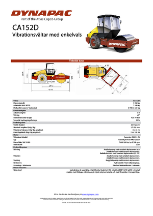 Rouleaux monocylindres Dynapac CA 152 D