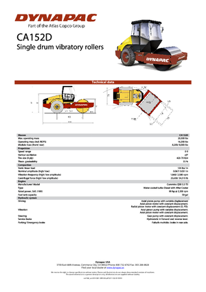 Rouleaux monocylindres Dynapac CA 152 D