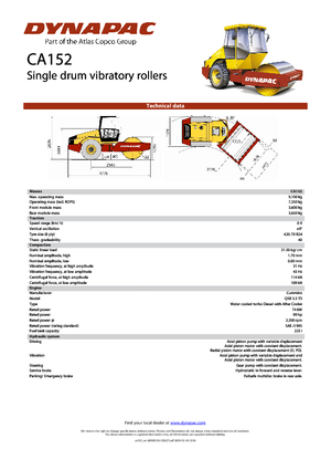 Rouleaux monocylindres Dynapac CA 152