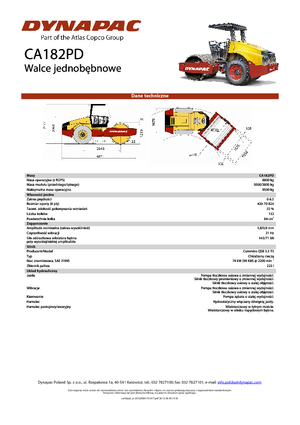 Rouleaux monocylindres Dynapac CA 182 PD