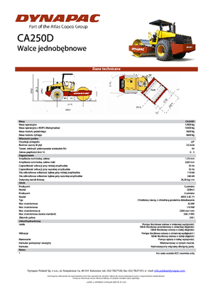 Rouleaux monocylindres Dynapac CA 250 D