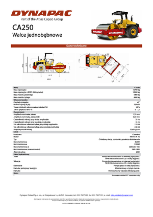 Rouleaux monocylindres Dynapac CA 250