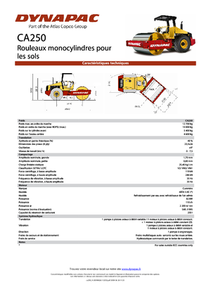 Rouleaux monocylindres Dynapac CA 250
