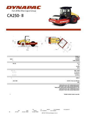 Rouleaux monocylindres Dynapac CA 250-II