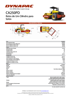 Rouleaux monocylindres Dynapac CA 250 PD