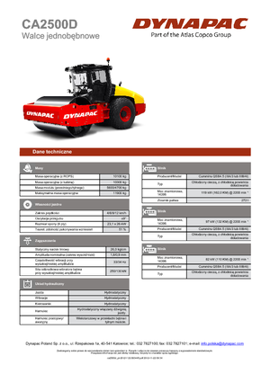 Rouleaux monocylindres Dynapac CA 2500 D