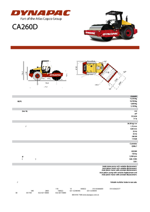 Rouleaux monocylindres Dynapac CA 260 D