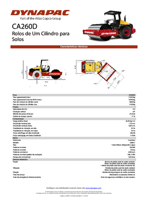 Rouleaux monocylindres Dynapac CA 260 D