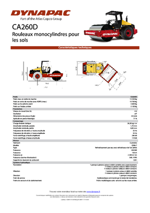 Rouleaux monocylindres Dynapac CA 260 D