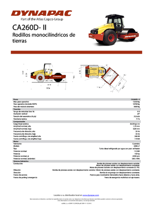 Rouleaux monocylindres Dynapac CA 260 D-II