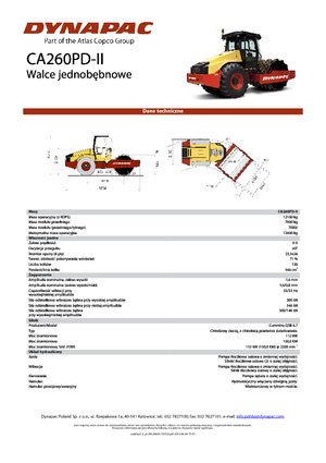 Rouleaux monocylindres Dynapac CA 260 PD-II