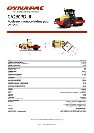 Rouleaux monocylindres Dynapac CA 260 PD-II