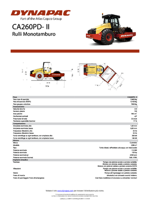 Rouleaux monocylindres Dynapac CA 260 PD-II