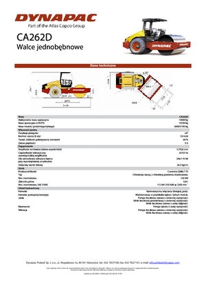 Rouleaux monocylindres Dynapac CA 262 D